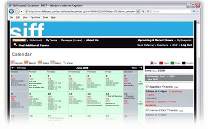 SIFF - Calendar Views