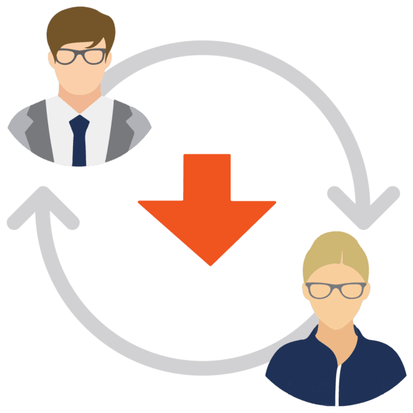 lower employee turnover icon