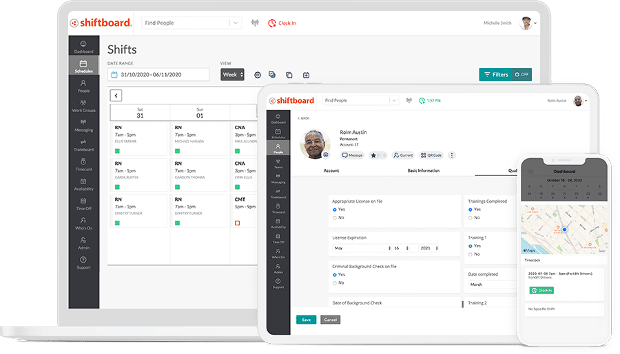 Worker Credentials Screen