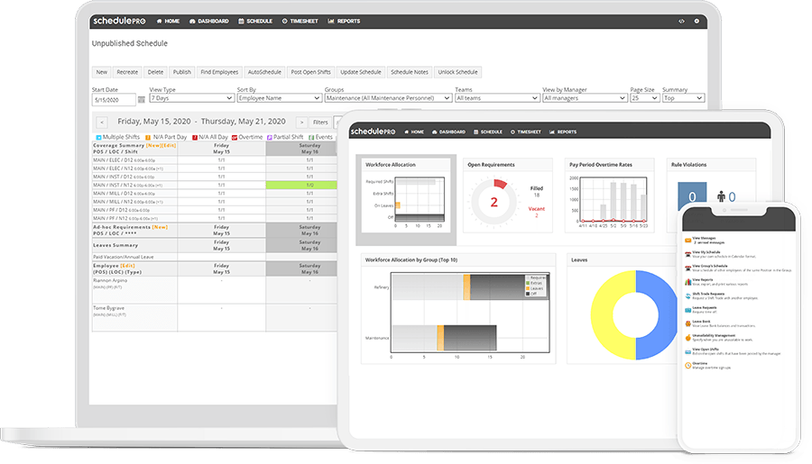 SchedulePro on devices