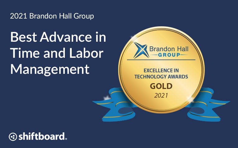 Shiftboard Wins Gold at 2021 Brandon Hall Group Excellence in Technology Awards