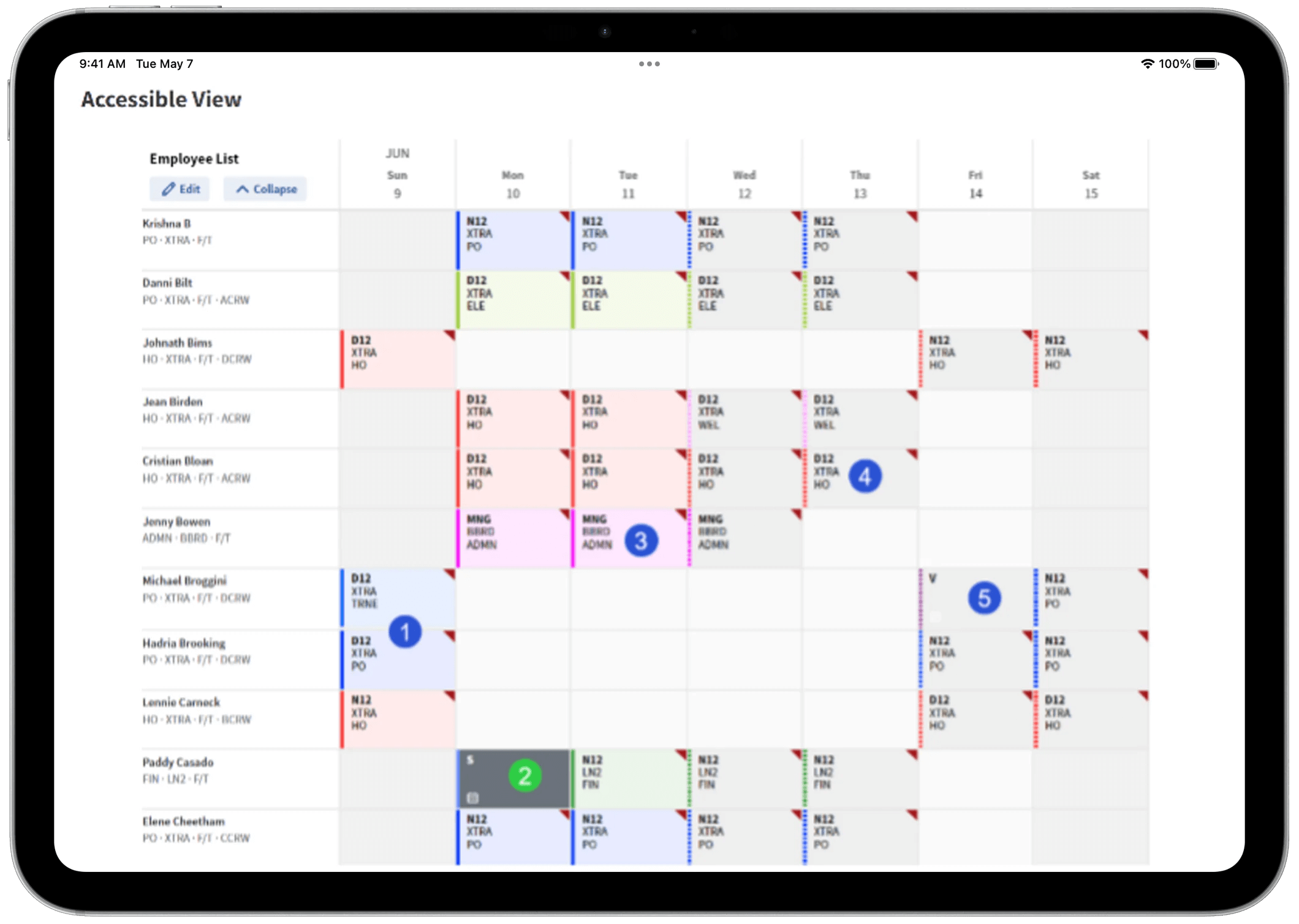 New Color Display Options for Employee Schedules