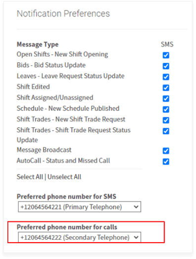 AutoCall Now Supports Secondary Phone Numbers