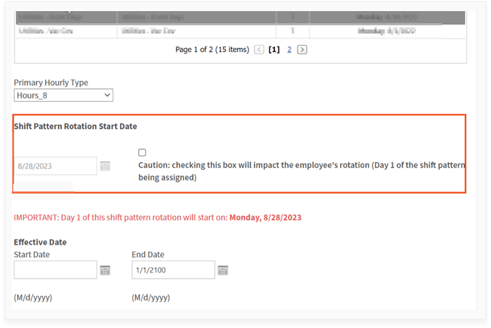 Acknowledgment Now Required for Shift Pattern Rotation 
Adjustments