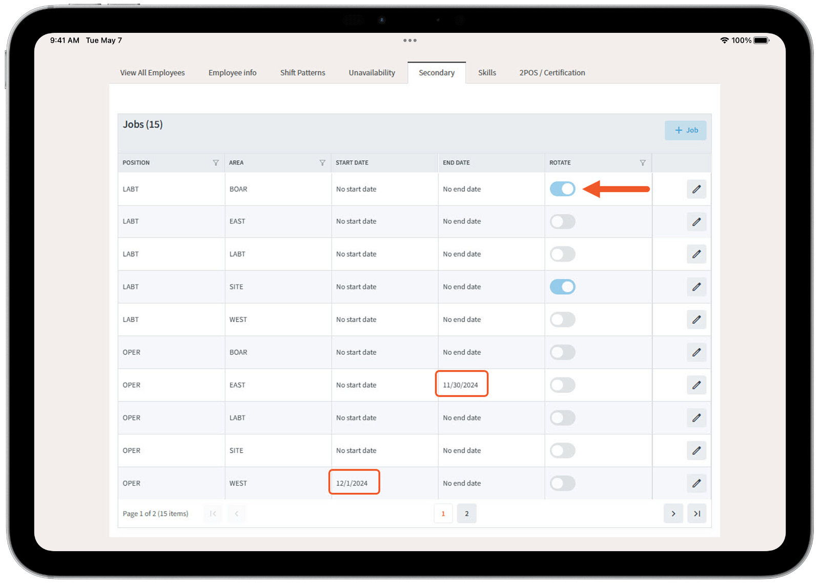 Updated Jobs UI